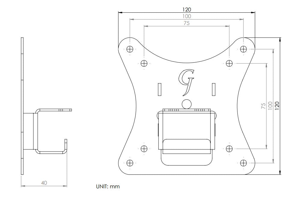 Gladiator Joe Dell Monitor VESA Adapter Bracket - GJ0A0105-R2