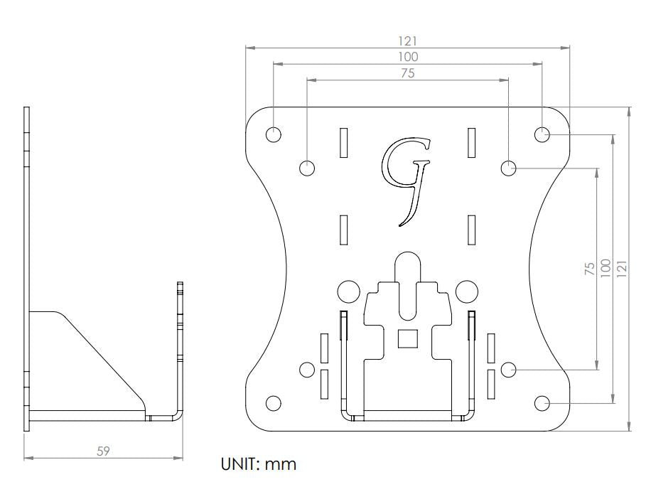 Gladiator Joe Adaptateur VESA pour moniteur DELL GJ0A0110-R2