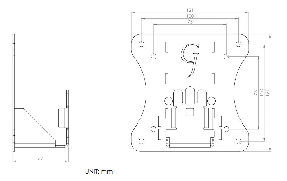 Gladiator Joe HP Monitor VESA Adapter Bracket - GJ0A0123