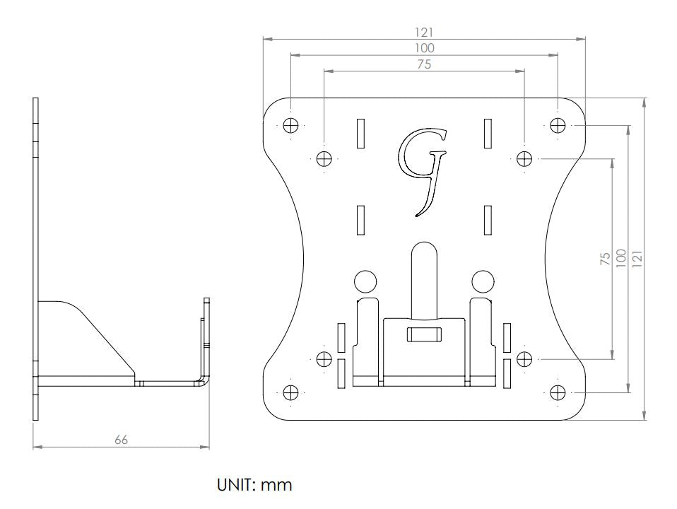 Gladiator Joe HP Monitor VESA Adapter Bracket - GJ0A0127