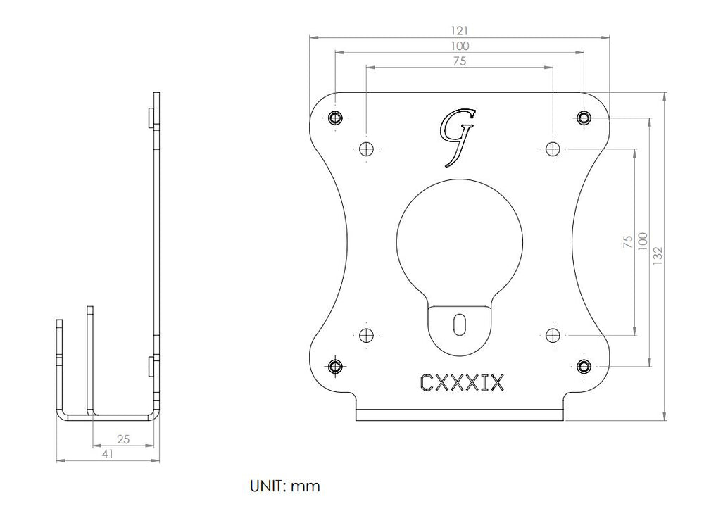 Gladiator Joe HP Monitor VESA Adapter Bracket -GJ0A0139-R0