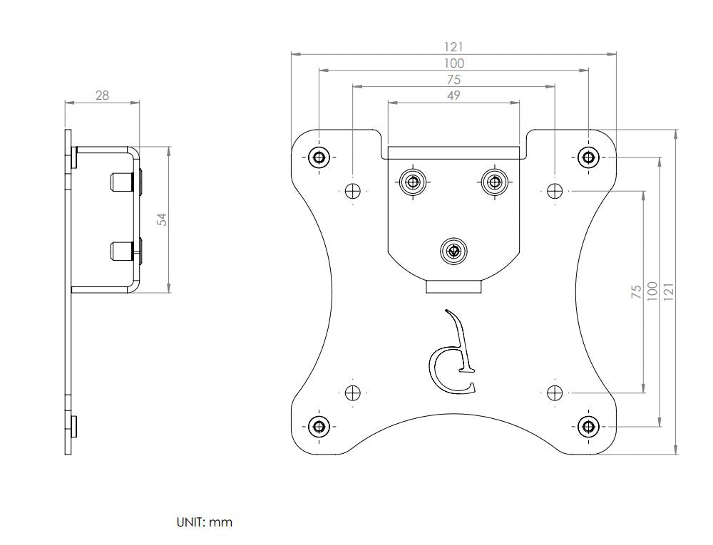 Gladiator Joe Support adaptateur VESA pour moniteur MSI - GJ0A0140-R2