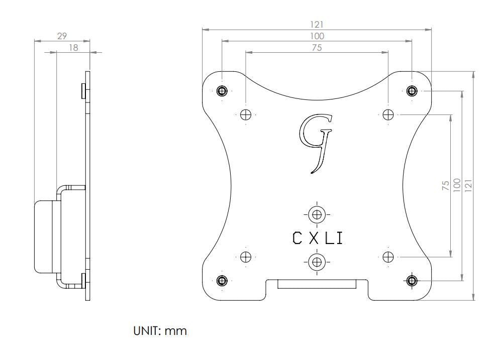 Gladiator Joe MSI Monitor VESA Adapter Bracket - GJ0A0141-R2