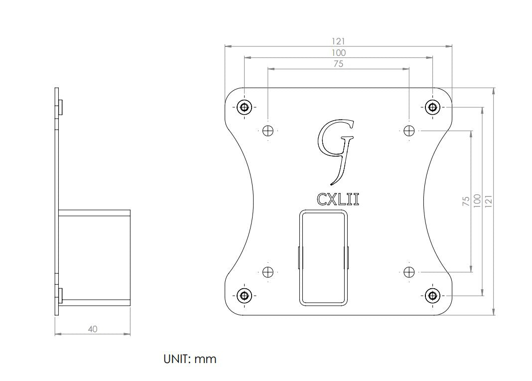 Gladiator Joe Samsung Monitor VESA Adapter Bracket - GJ0A0142-R2