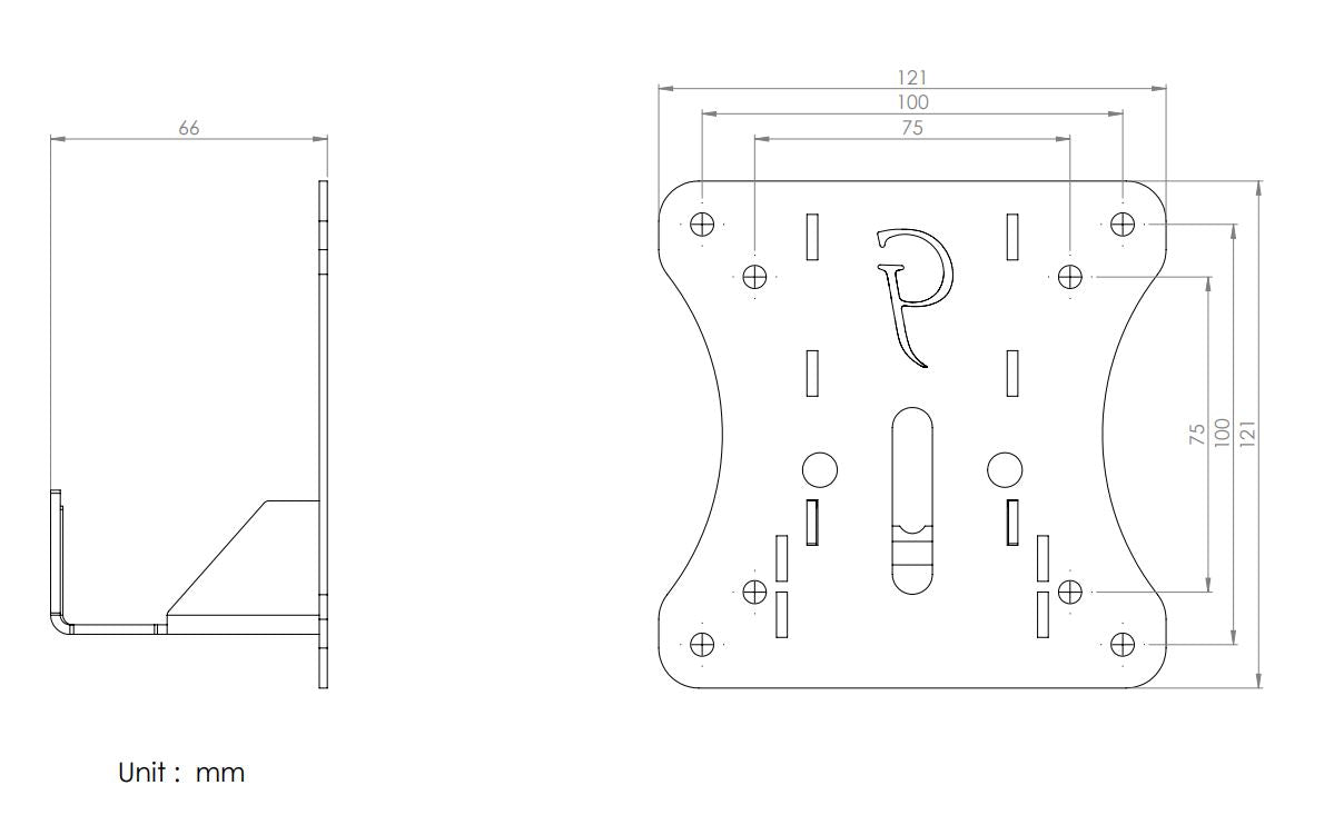 Gladiator Joe HP Pavilion Monitor VESA Adapter Bracket - GJ0A0018-R0