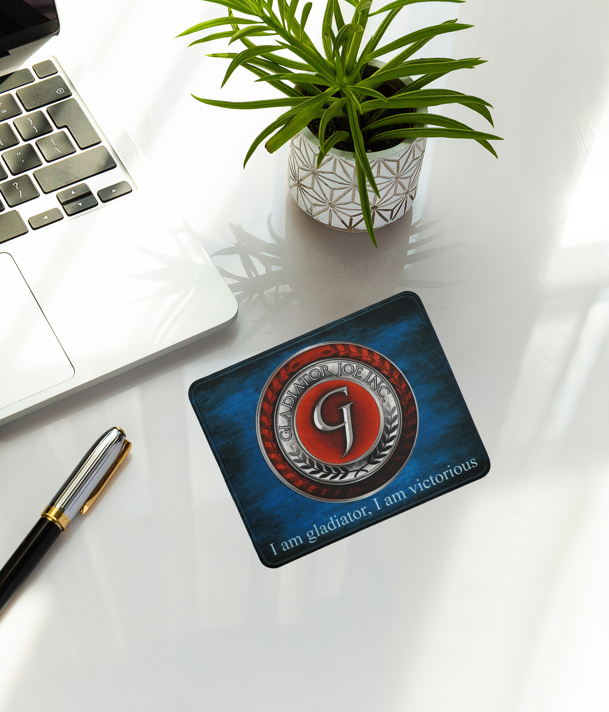 Gladiator Joe Square Mouse Pad Beautiful, Personalized Premium-Textured Custom Mouse Mat Design, Washable Mousepad Lycra Cloth, Non-Slip Rubber Base Computer Mouse Pads for Wireless Mouse-GJMP0011