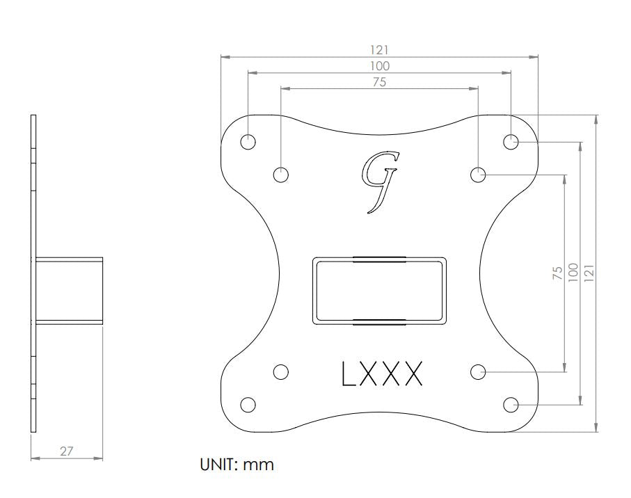 Gladiator Joe Support adaptateur VESA pour moniteur Acer - GJ0A0080-R2