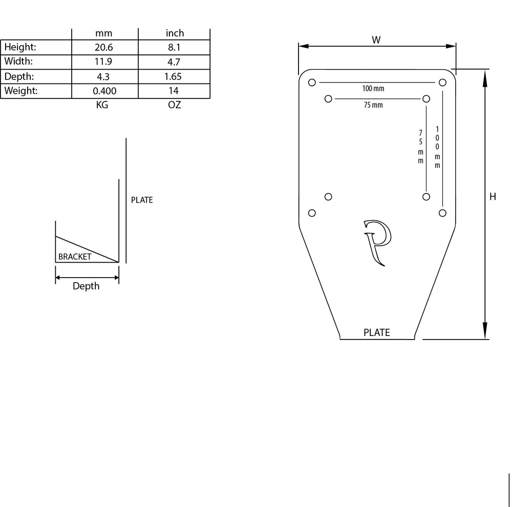 Gladiator Joe Dell Monitor VESA Adapter Bracket - GJ0A0001-R0