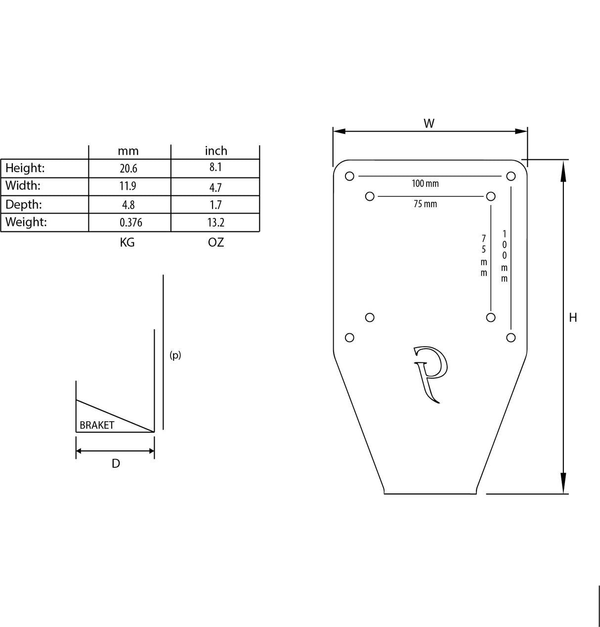 Gladiator Joe Dell Monitor VESA Adapter Bracket - GJ0A0012-R0