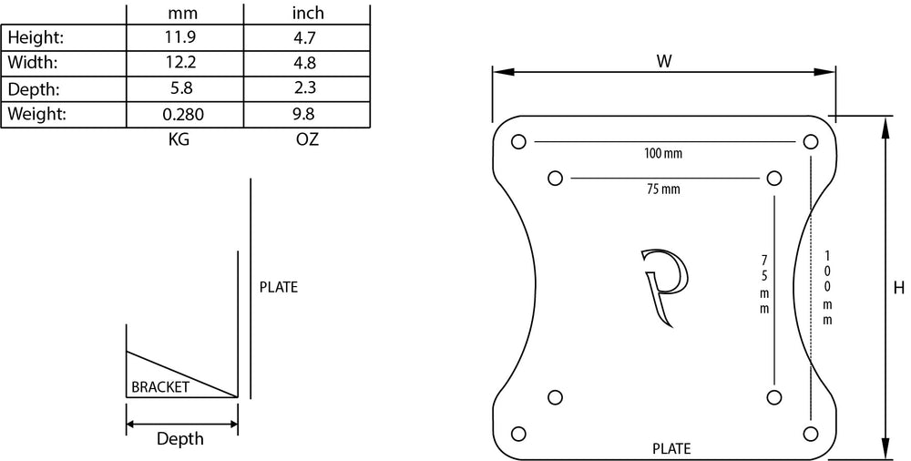 Gladiator Joe Dell Monitor VESA Adaper Bracket - GJ0A0045-R2