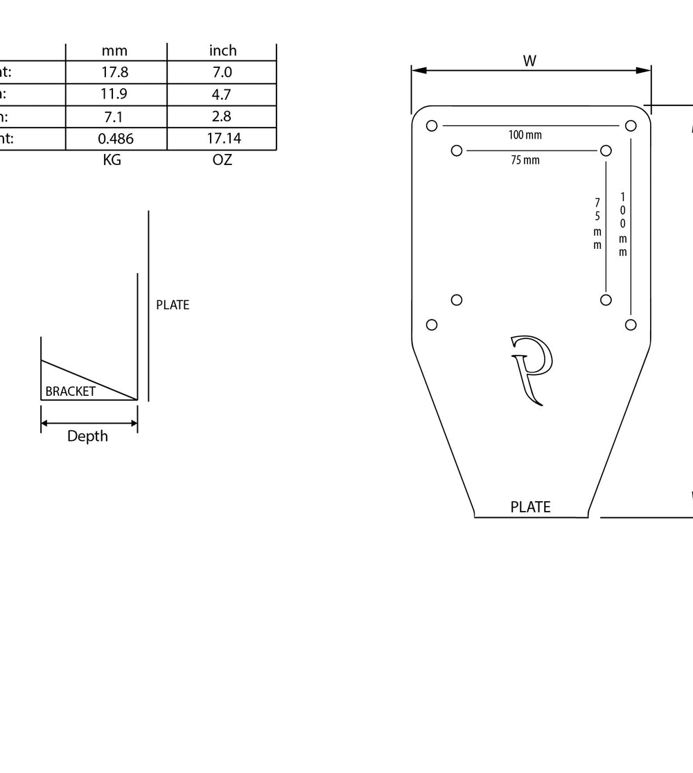 Gladiator Joe Asus Monitor VESA Adapter Bracket - GJ0A0074-R0