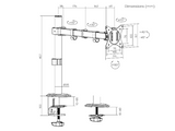 Gladiator Joe Heavy Duty Single/one Desktop Monitor Mount/arm VESA Compatible | Fully Adjustable articulating arm | Supports Heavy Monitors | 17to 32 inch | 18 lb