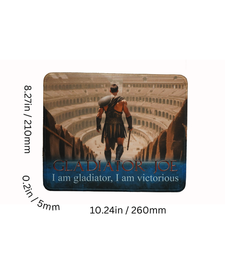 Gladiator Joe Square Mouse Pad Beautiful, Personalized Premium-Textured Custom Mouse Mat Design, Washable Mousepad Lycra Cloth, Non-Slip Rubber Base Computer Mouse Pads for Wireless Mouse-GJMP0009