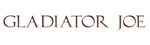 The text 'GLADIATOR JOE' is displayed in a dark reddish-brown serif font against a plain white background.