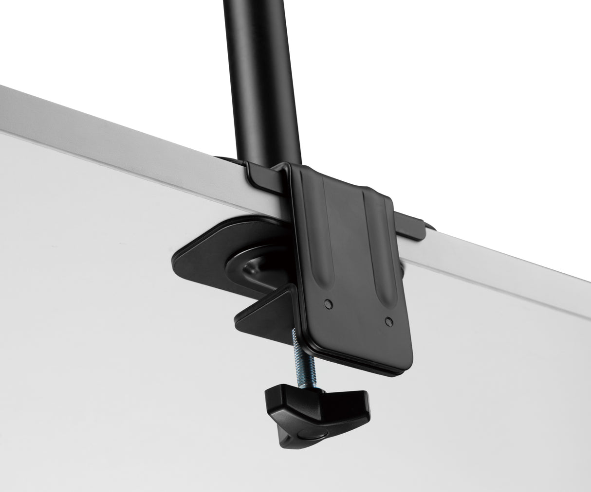 Gladiator Joe Steel Reinforcement Bracket Mount Plate for Thin, Glass, and Other Fragile Table Tops, Clamp Compatible with Most Monitor Stand rectangle-Clamp Installations, Black, GJLXMA-06